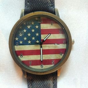USA Stars & Stripes Jean Wristwatch